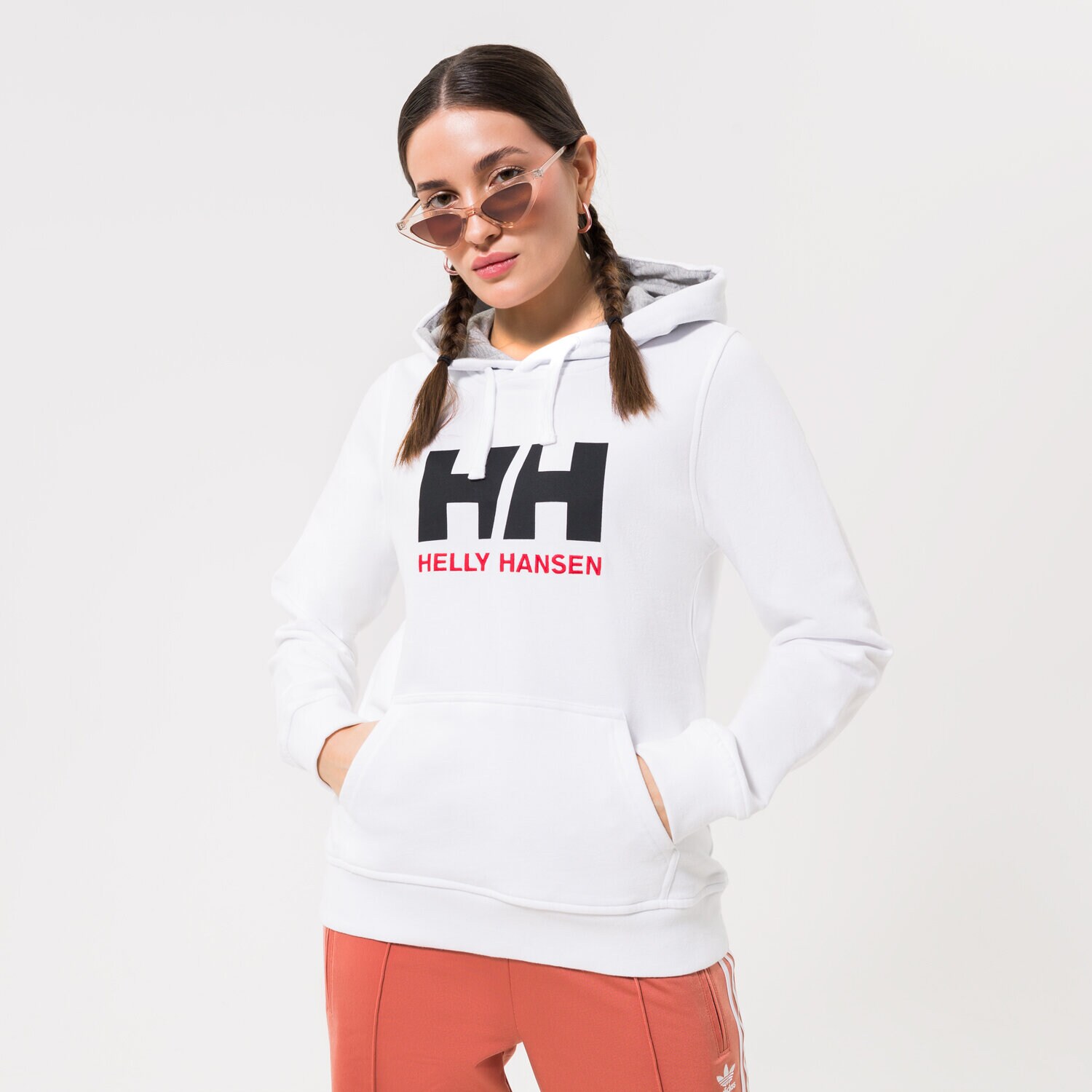 Ženske dukserice HELLY HANSEN VESTA S KAPULJAČOM W HH LOGO HOODIE 33978001 bijela
