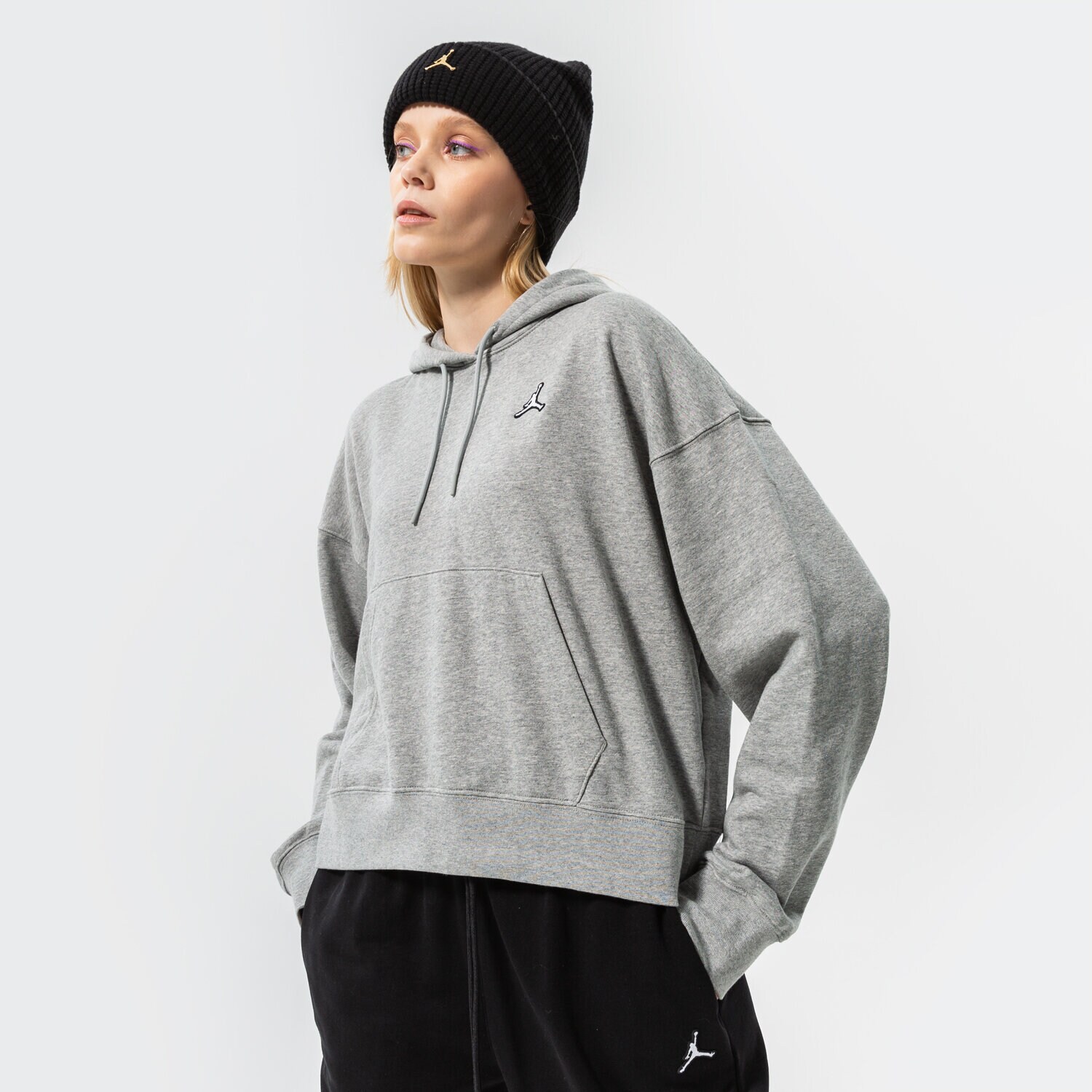 Ženske dukserice JORDAN VESTA S KAPULJAČOM   W J ESSEN FLC HOODIE CORE DN4570-063 siva
