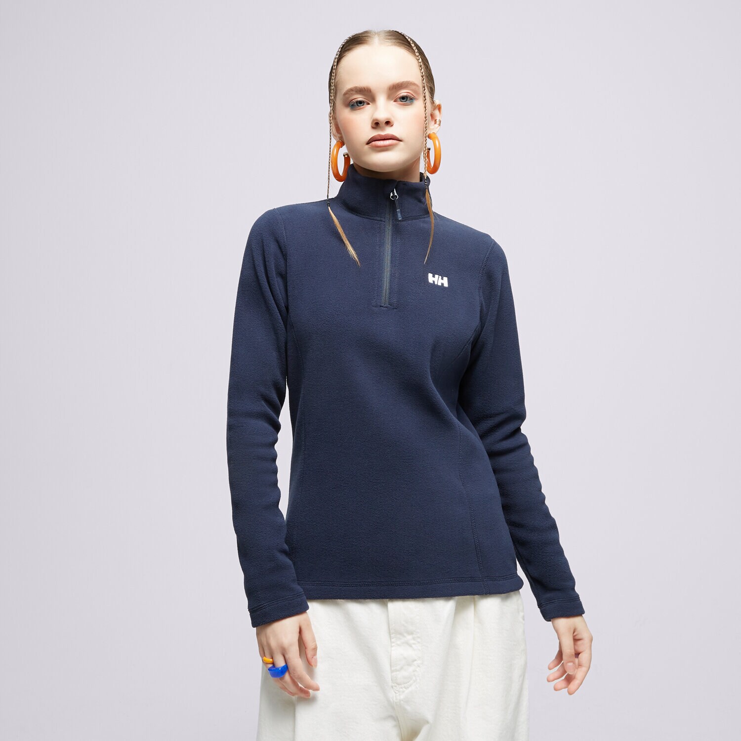 Ženske dukserice HELLY HANSEN RUNO W DAYBREAKER 1/2 ZIP FLEECE 50845599 tamno plava