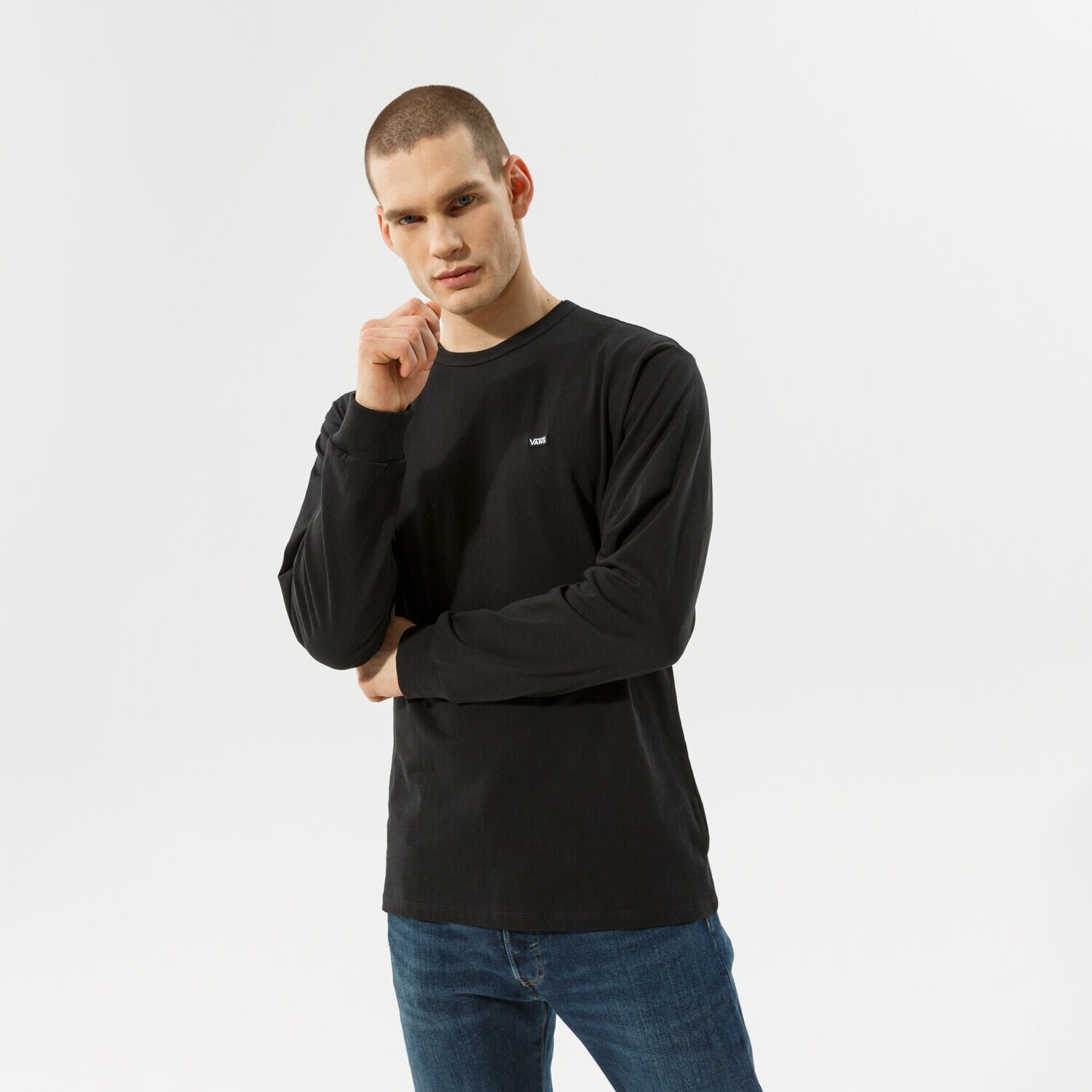 Muške majice VANS T-SHIRT MN OFF THE WALL CLASSIC LS VN0A4TURBLK1 crna