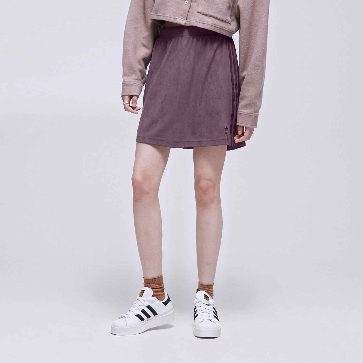 Ženske haljine i suknje ADIDAS KRATKA SUKNJA SUEDE SKIRT HM1687 smeđa