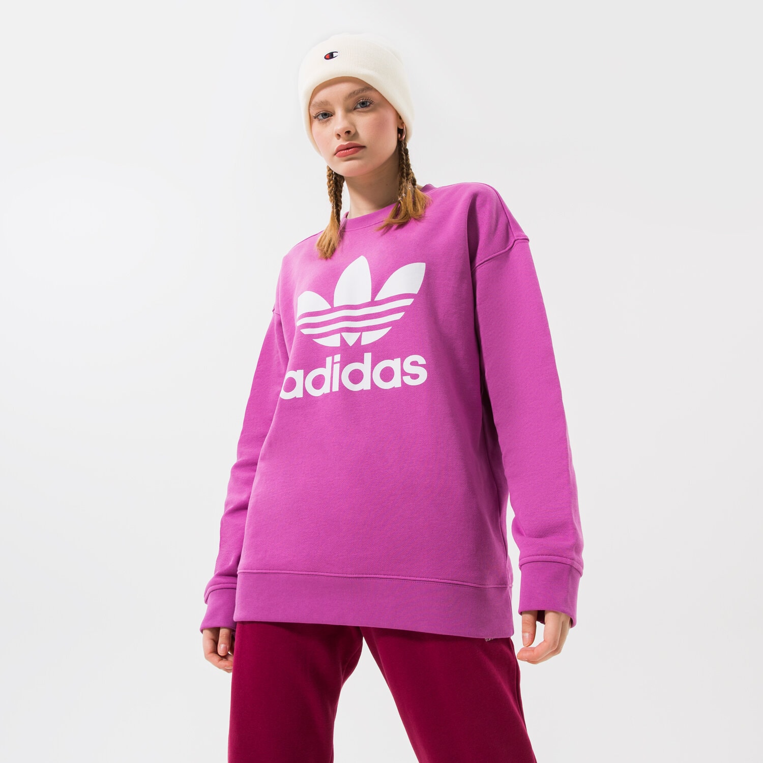 Ženske dukserice ADIDAS VESTA TRF CREW SWEAT HL6676 ljubičasta