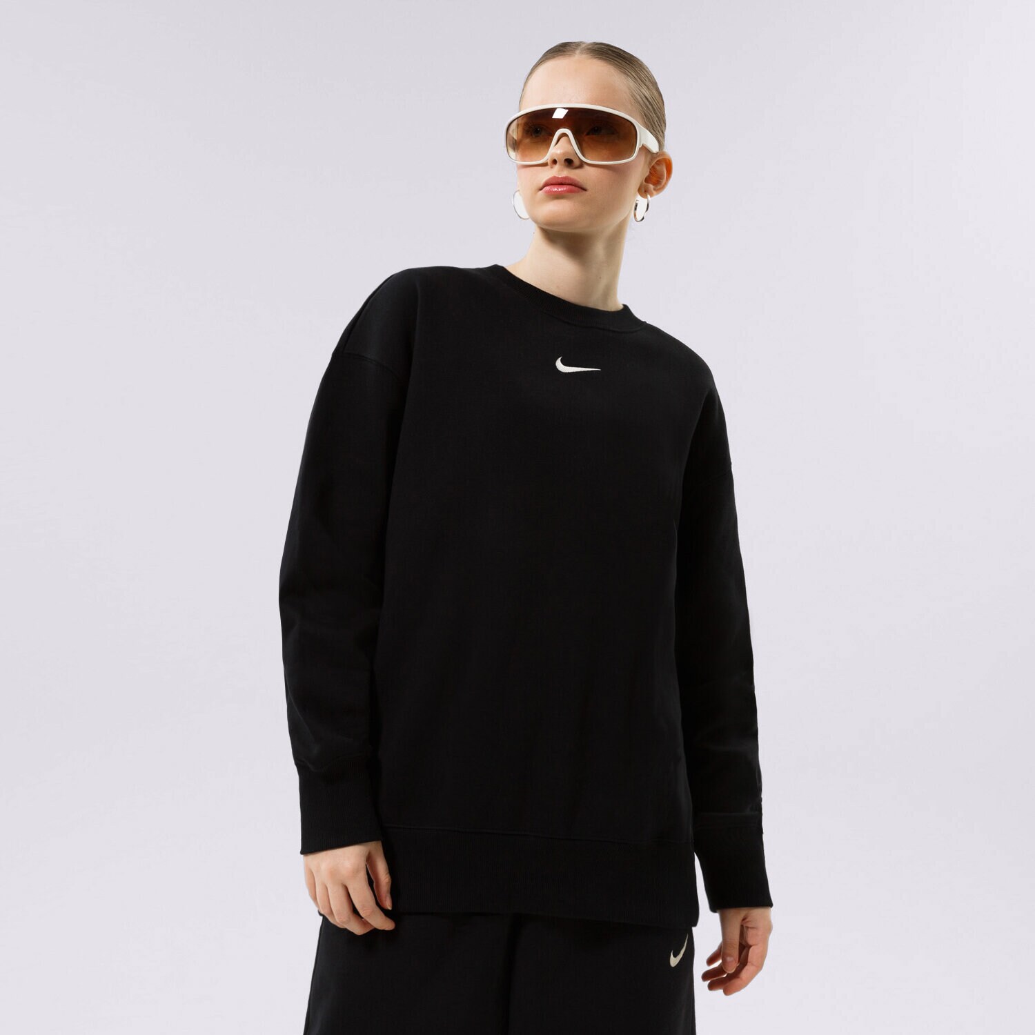 Ženske dukserice NIKE VESTA W NSW PHNX FLC OS CREW DQ5733-010 crna