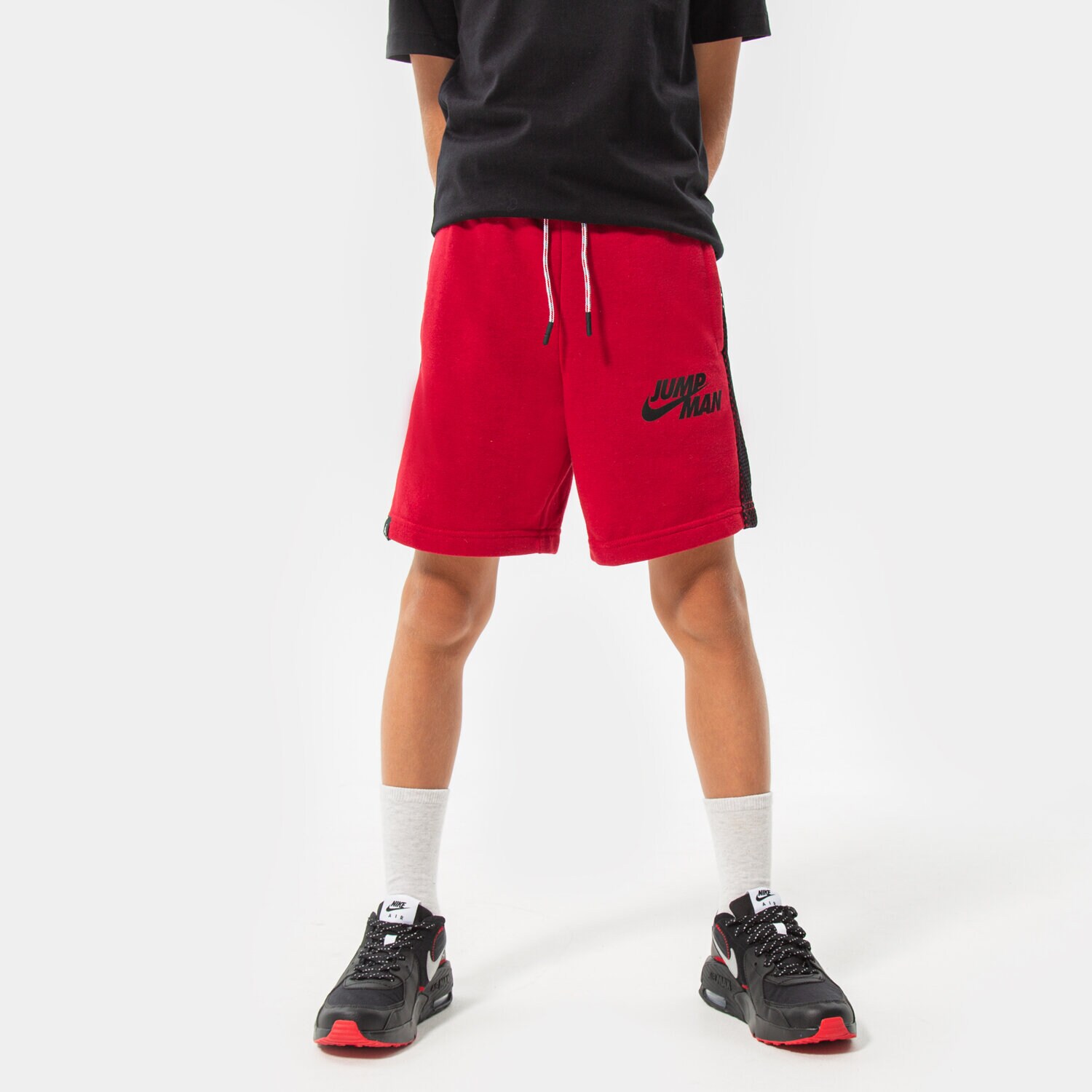 Dječje kratke hlače i haljine JORDAN KRATKE HLAČE JUMPMAN X NIKE FT SHORT BOY 95B452-R78 bordo