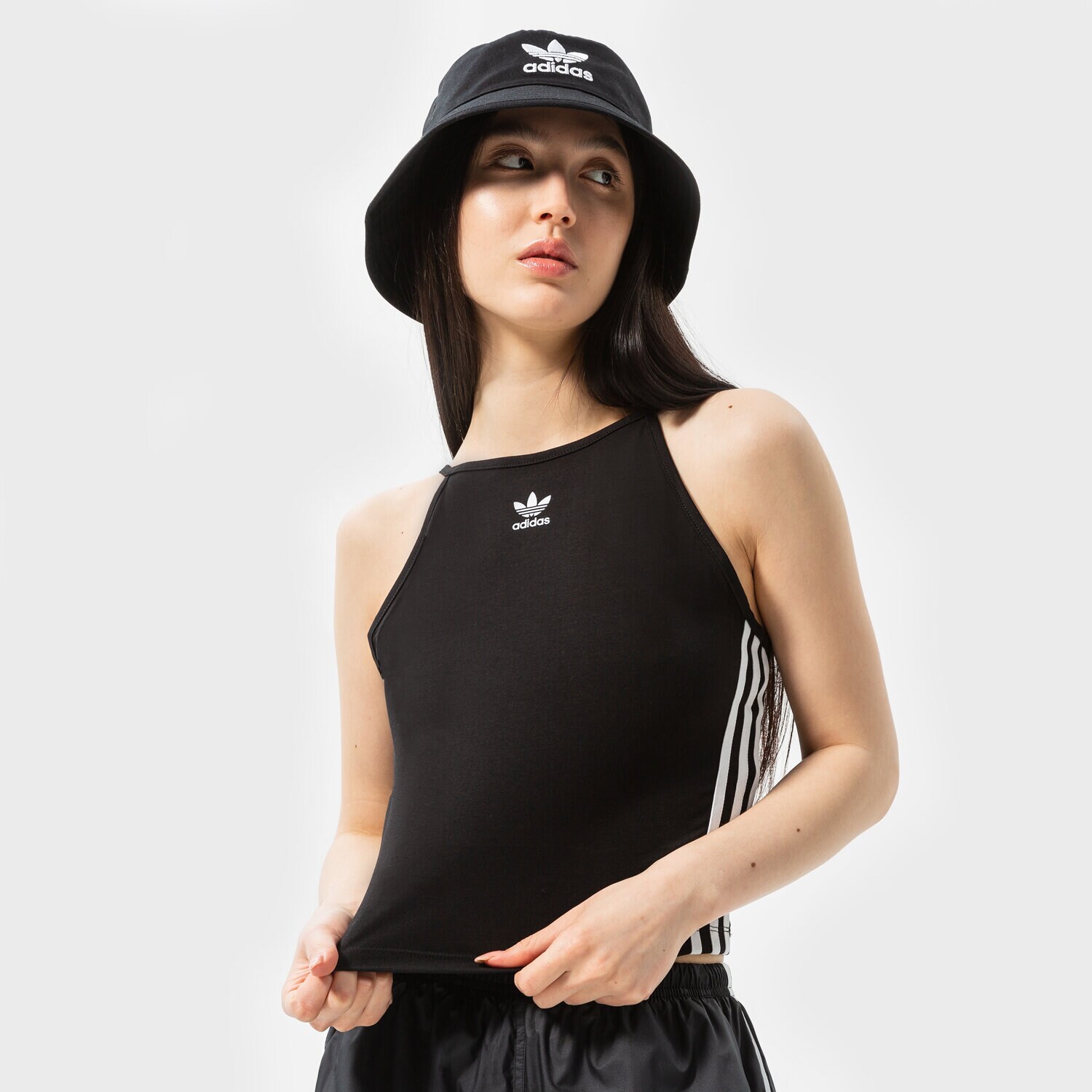 Ženske majice ADIDAS 3 STRIPES STRAPPY TANK HC1978 crna