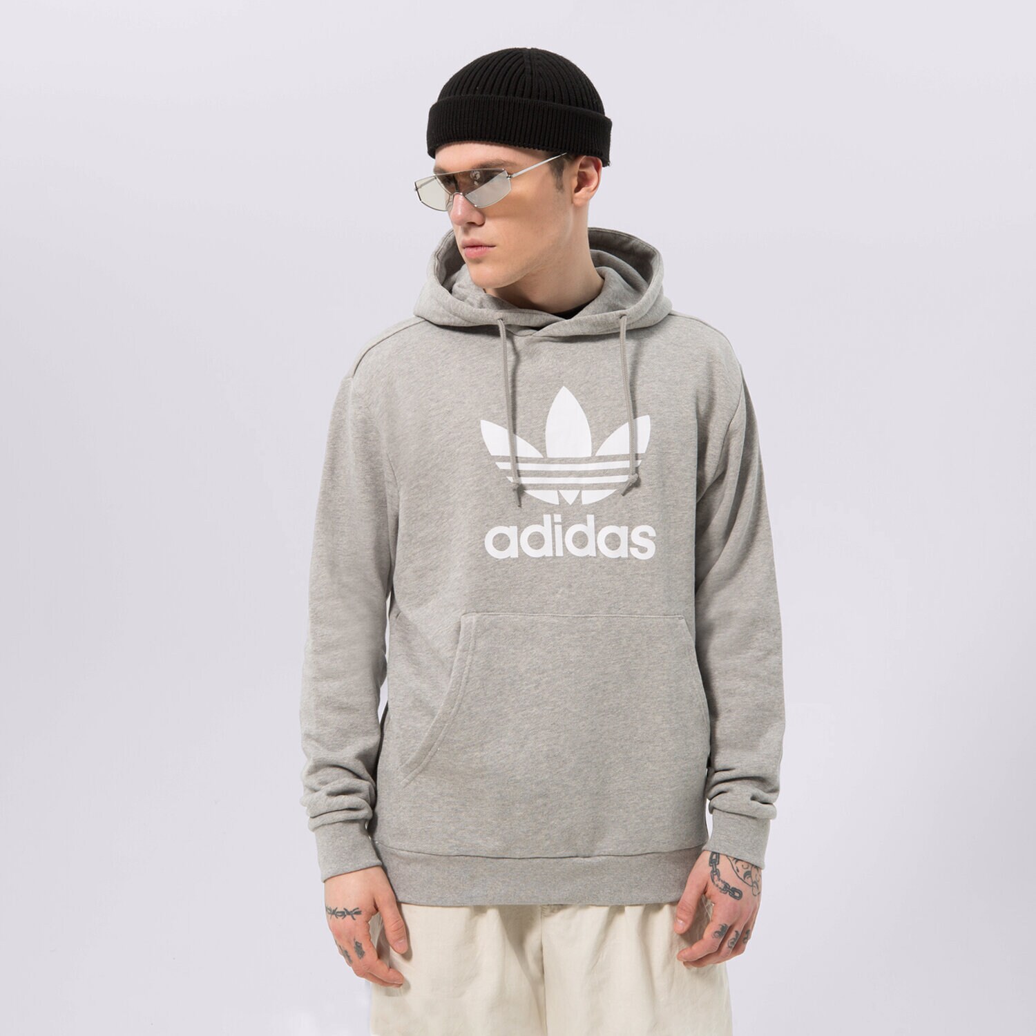 Muške dukserice ADIDAS VESTA S KAPULJAČOM TREFOIL HOODY IA4884 siva