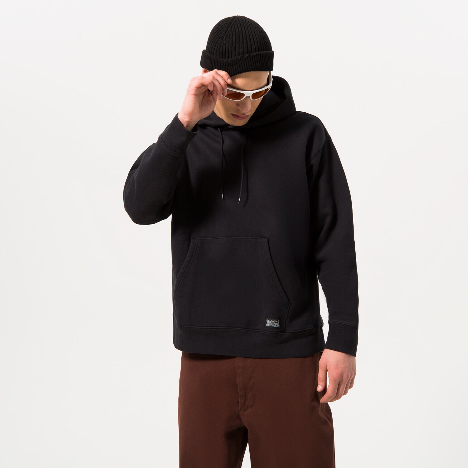 Muške dukserice LEVI'S VESTA S KAPULJAČOM SKATE HOODED SWEATSHIRT A10080000 crna