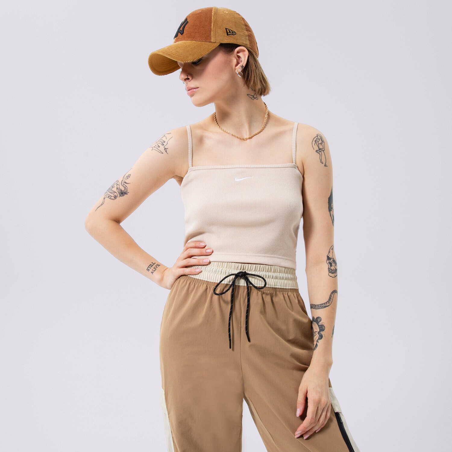 Ženske majice NIKE TOP DM6737-126 bež