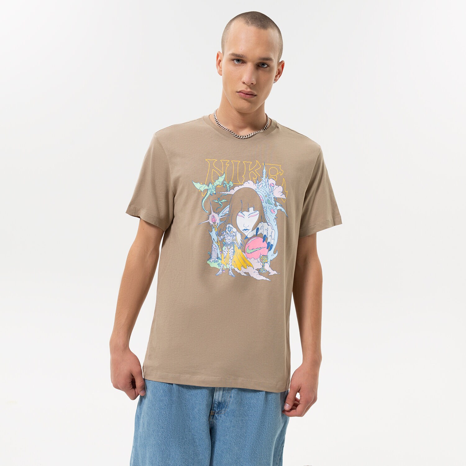 Muške majice NIKE T-SHIRT M NSW TEE FANTASY GRAPHIC DR7991247 smeđa