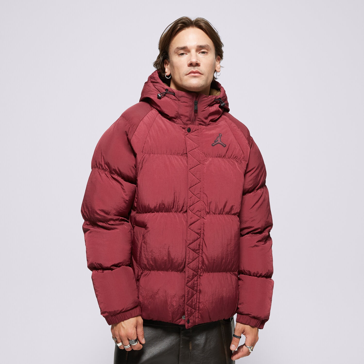 Muške zimske jakne JORDAN JAKNA ZIMSKA M J ESSENTIAL PUFFER JACKET DQ7348-680 bordo