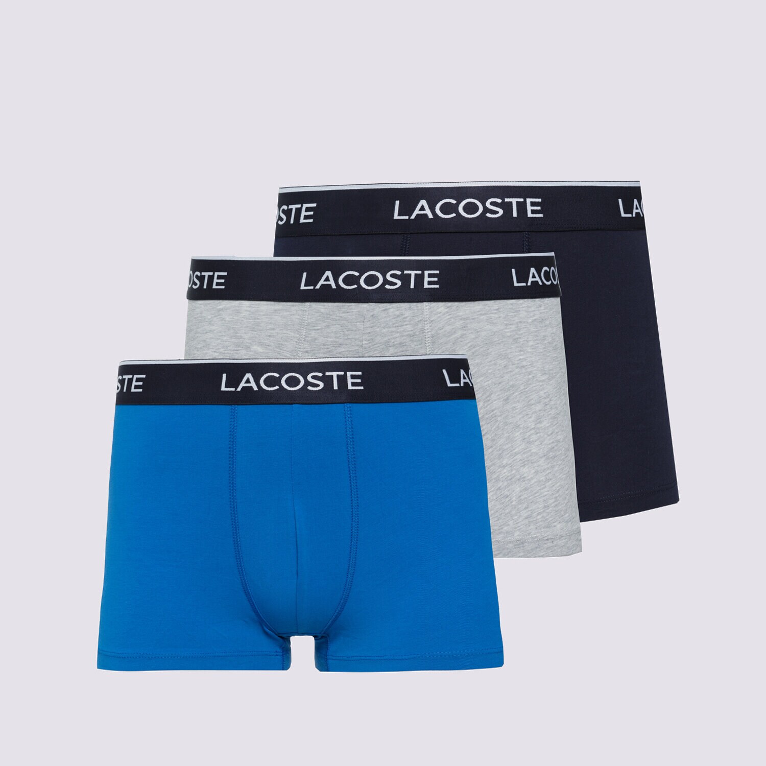 Muške donje rublje LACOSTE BOKSERICE MARINA/NAVY BLUE-SILVER C 5H3389DWX šarena