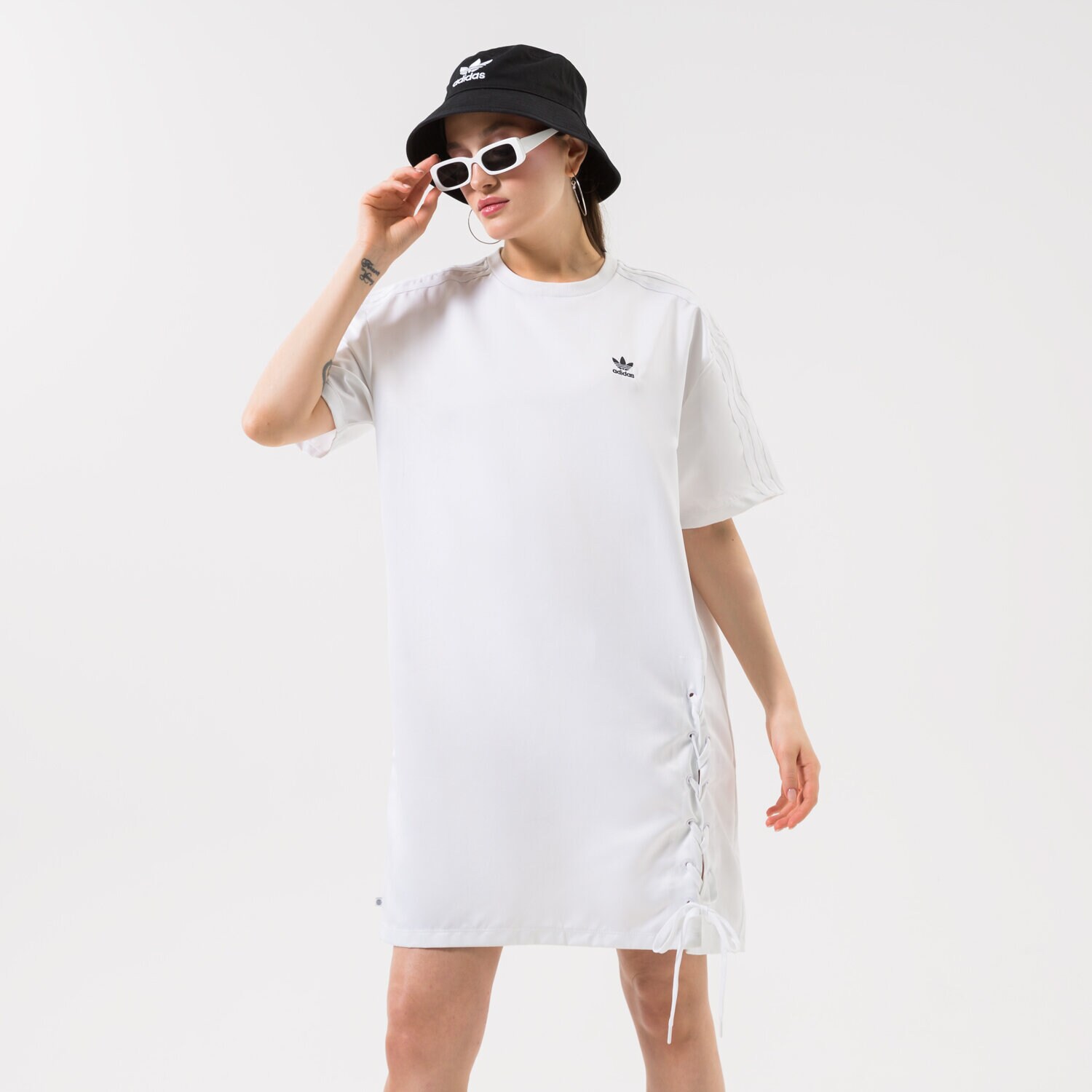 Ženske haljine i suknje ADIDAS HALJINA TEE HK5080 bijela
