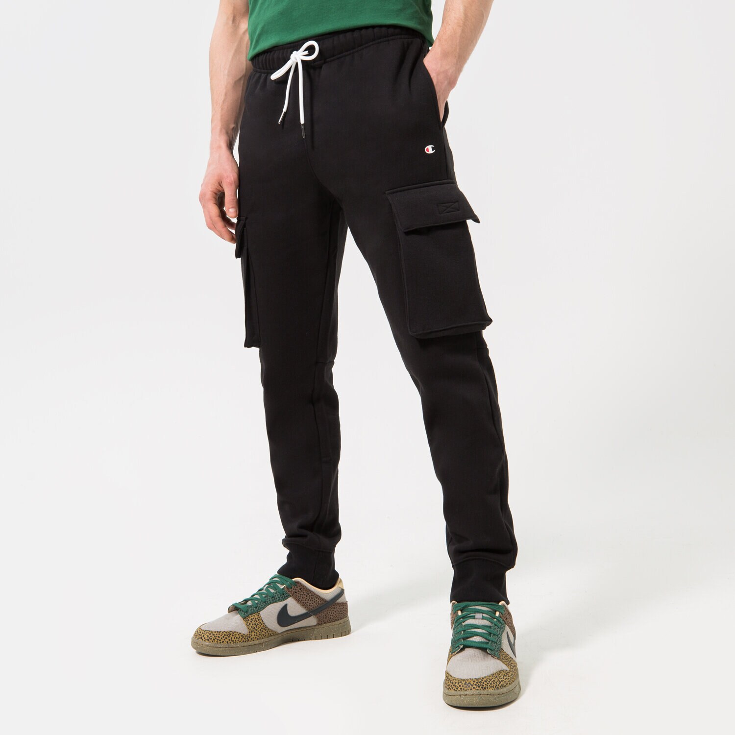 Muške hlače CHAMPION HLAČE RIB CUFF CARGO PANT 218345KK001 crna