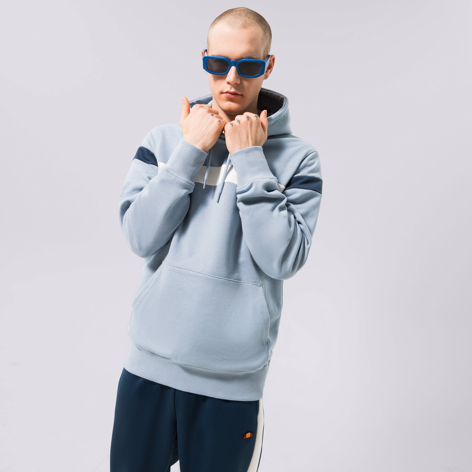 Muške dukserice ELLESSE VESTA S KAPULJAČOM PIETRO OH HOODY LBLUE SHR17434426 plava