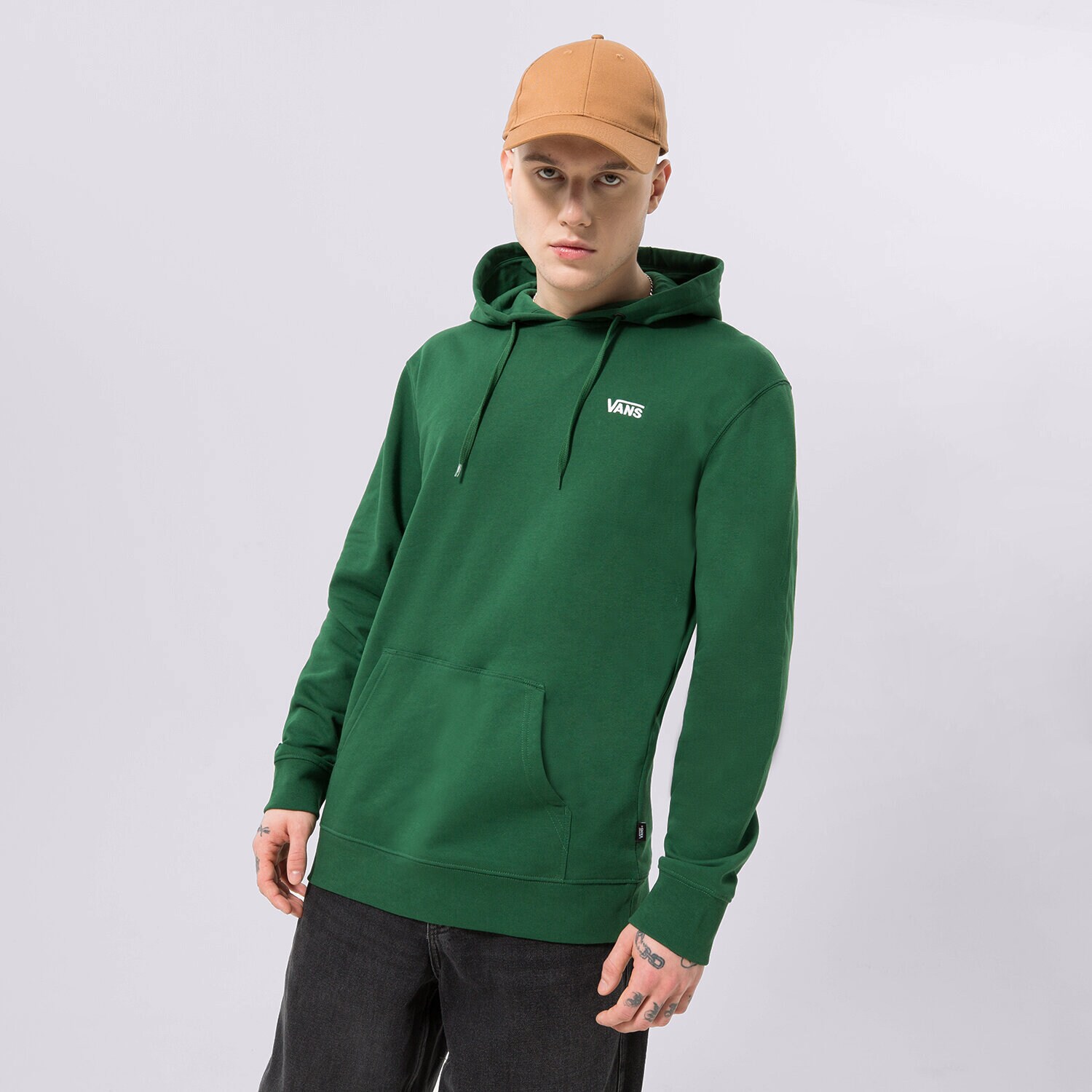 Muške dukserice VANS VESTA S KAPULJAČOM CORE BASIC PO FLEECE EDEN VN0A7YDV07W1 zelena