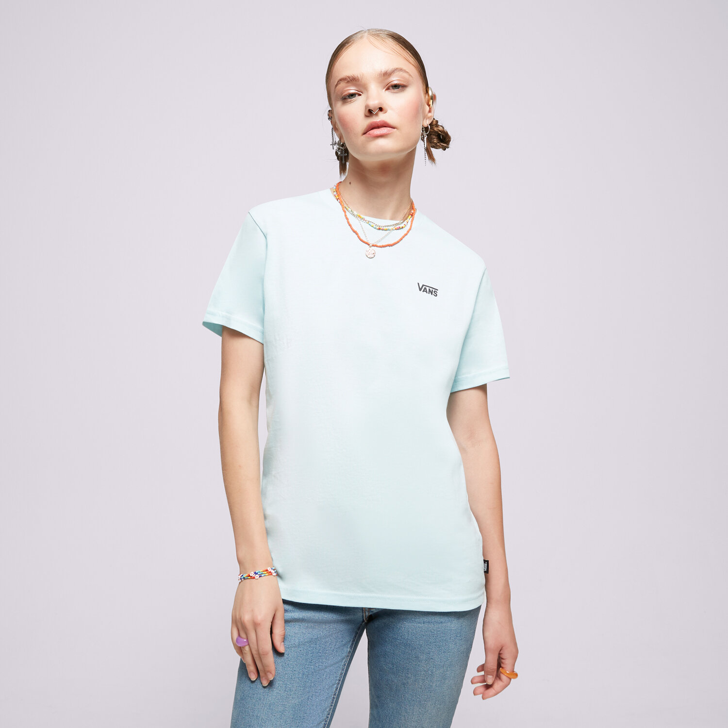 Ženske majice VANS T-SHIRT LEFT CHEST LOGO TEE EM VN0A7RSRG5O plava