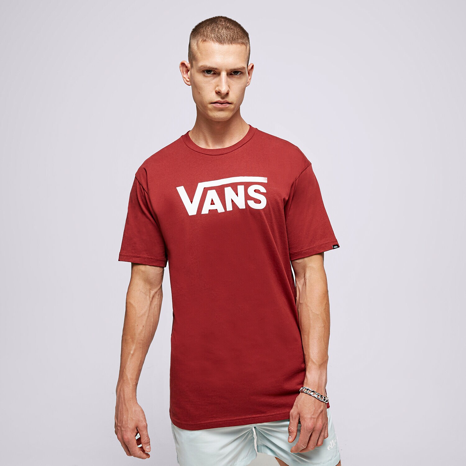 Muške majice VANS T-SHIRT MN VANS CLASSIC SYRAH-WHITE VN000GGGBWD1 bordo