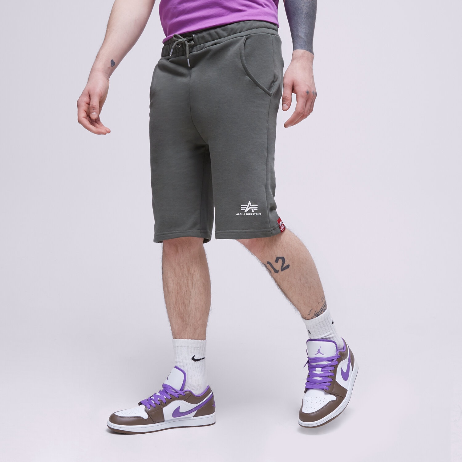 Muške kratke hlače ALPHA INDUSTRIES KRATKE HLAČE BASIC SL 116363-142 siva
