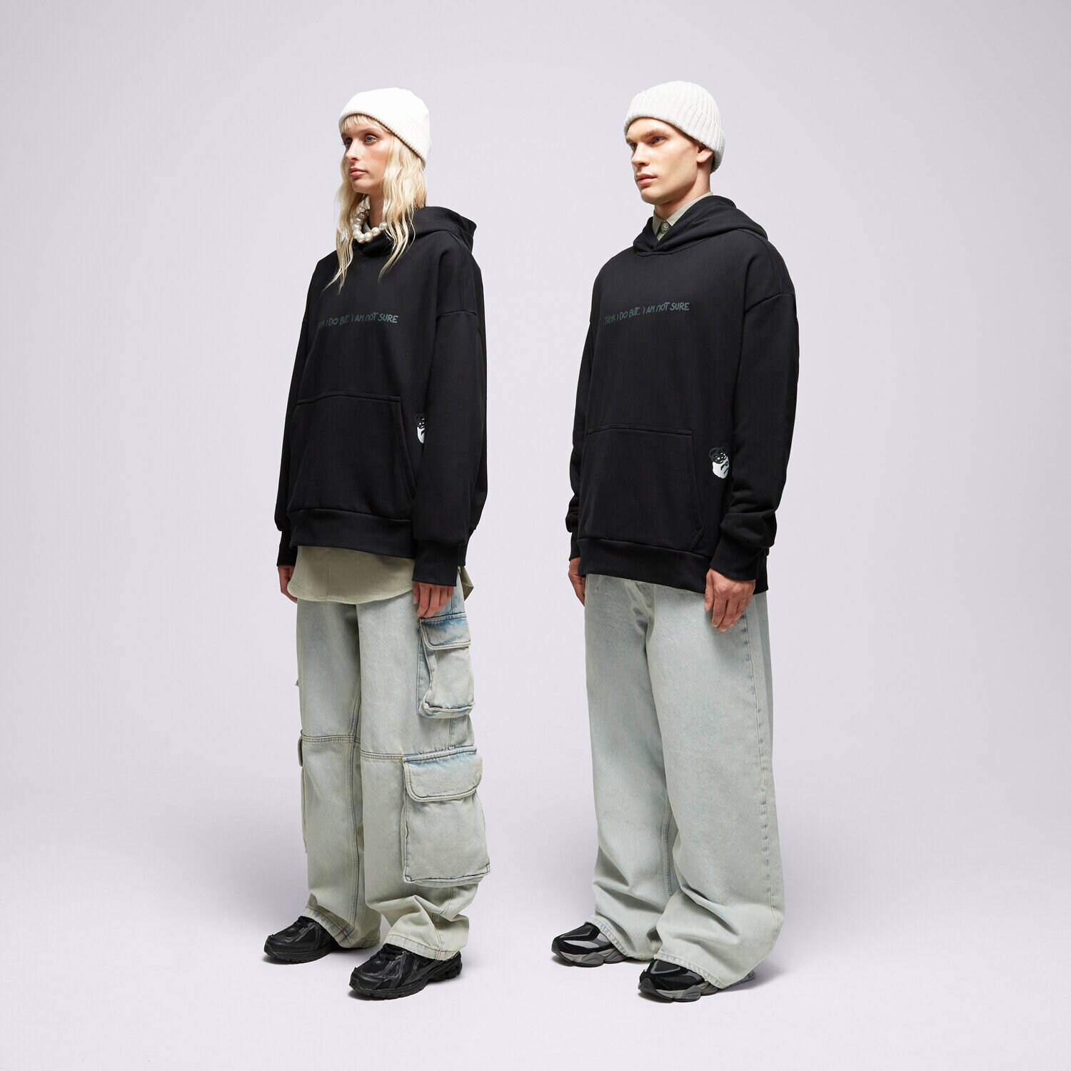 Muške dukserice S.NOW JOB SIZEER HOODIE “I THINK I DO” BLACK SI123BLU50002 crna