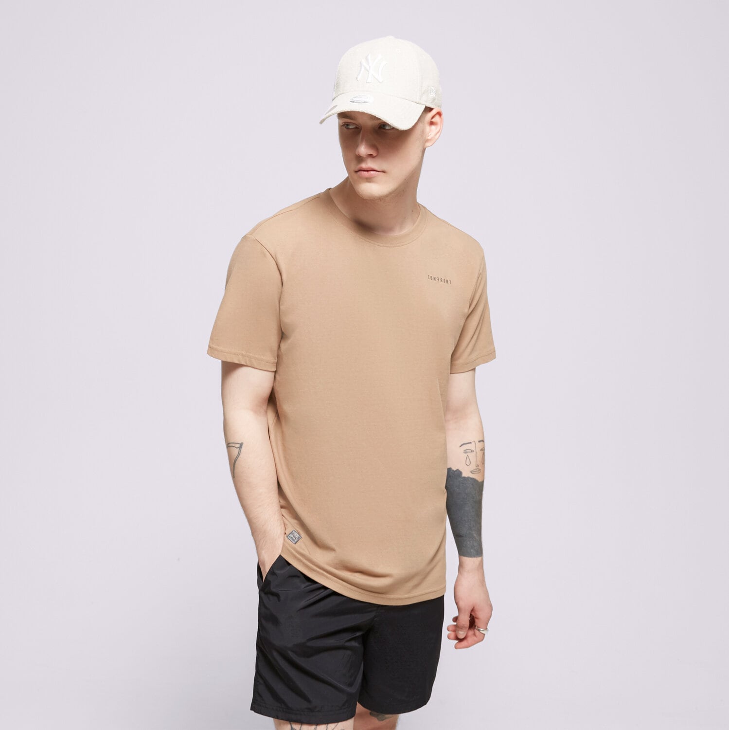 Muške majice CONFRONT T-SHIRT SMALL LOGO BROWN