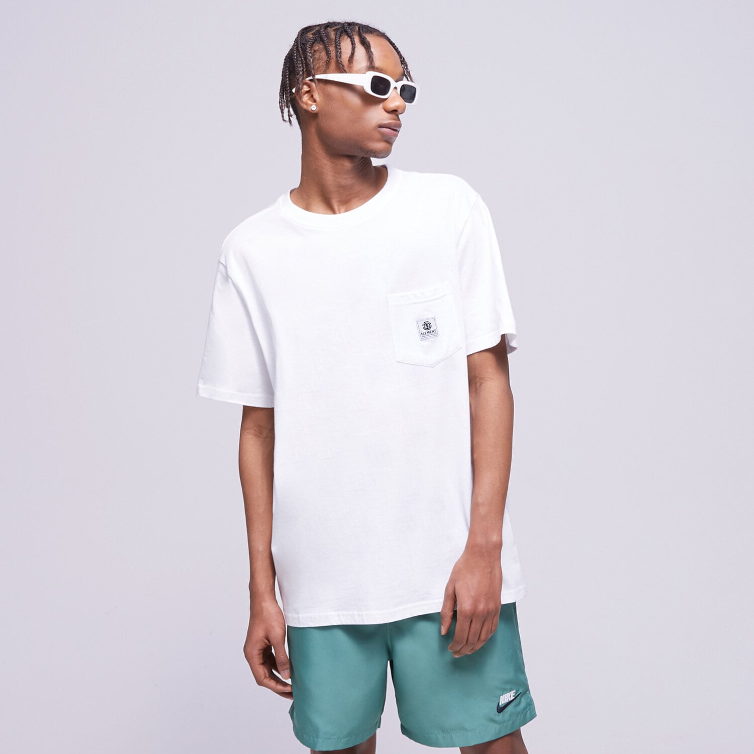Muške majice ELEMENT T-SHIRT BASIC POCKET LABEL SS ELYKT00116OTW bijela