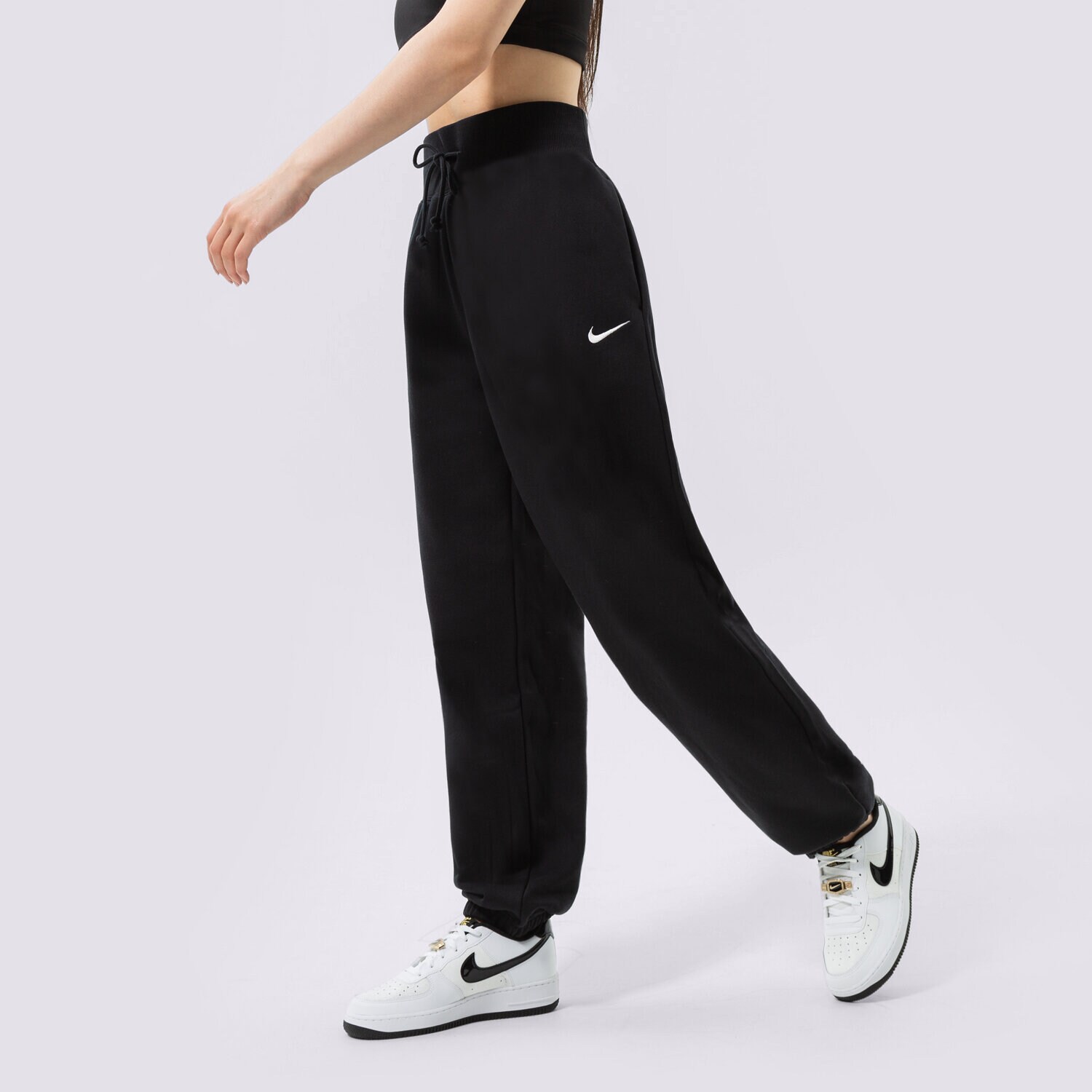 Ženske hlače NIKE HLAČE W NSW STYLE FLC HR PANT OS DQ5887-010 crna
