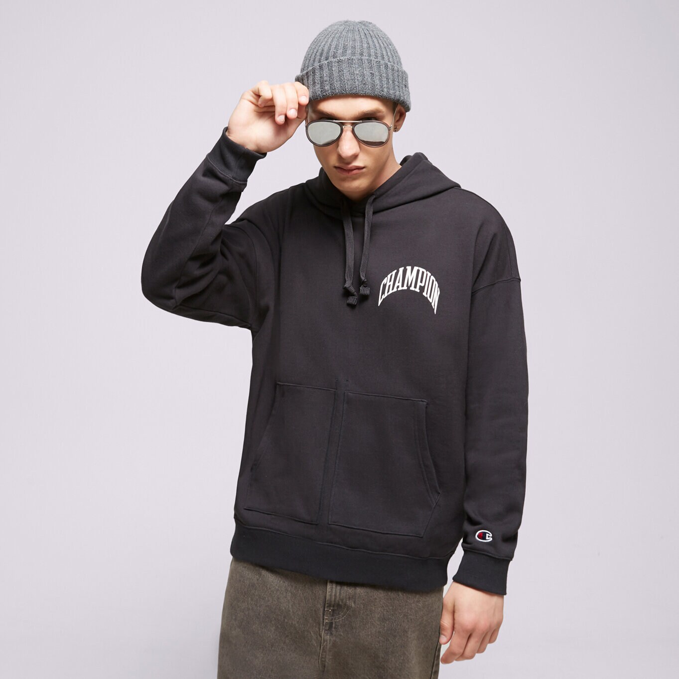 Muške dukserice CHAMPION VESTA S KAPULJAČOM HOODED SWEATSHIRT 218516ES510 crna