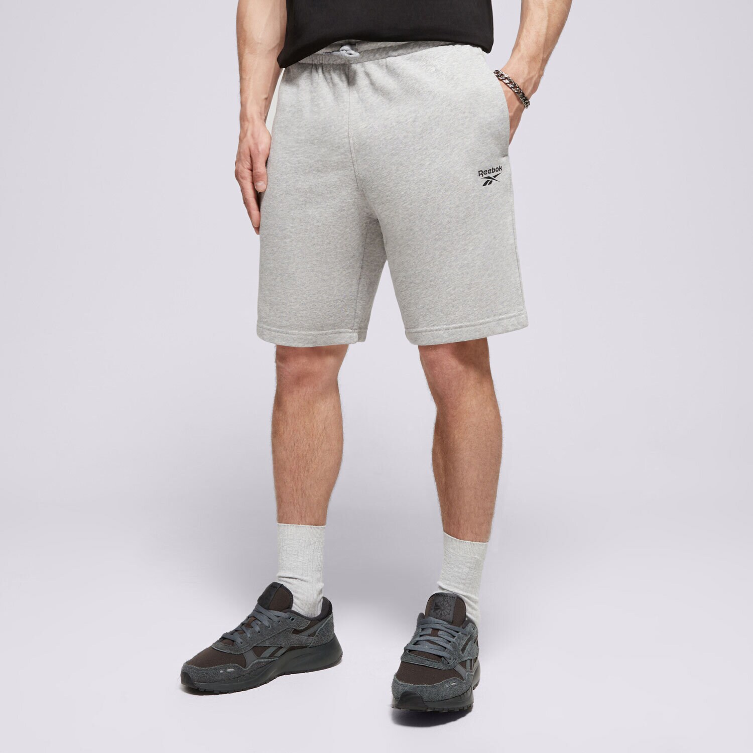 Muške kratke hlače REEBOK KRATKE HLAČE RI FT LEFT LEG SHORT HZ8784_100067630 siva