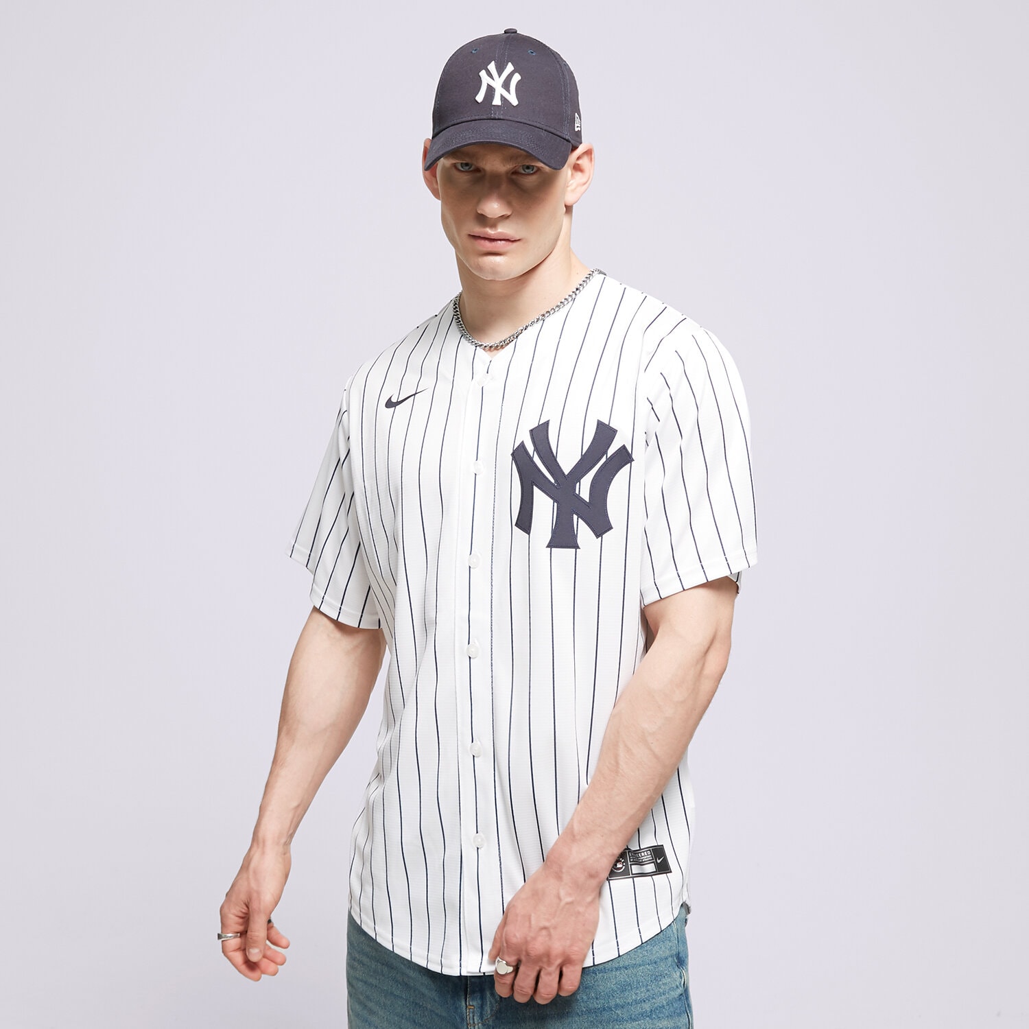Muške košulje NIKE KOŠULJA REPLICA HOME NEW YORK YANKEES MLB T770-NKWH-NK-XVH bijela