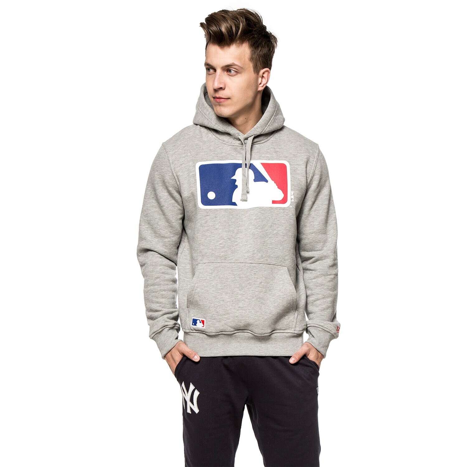 Muške dukserice NEW ERA VESTA MLB APP MLB GENERIC LOGO GRY HEAT 11204075 siva