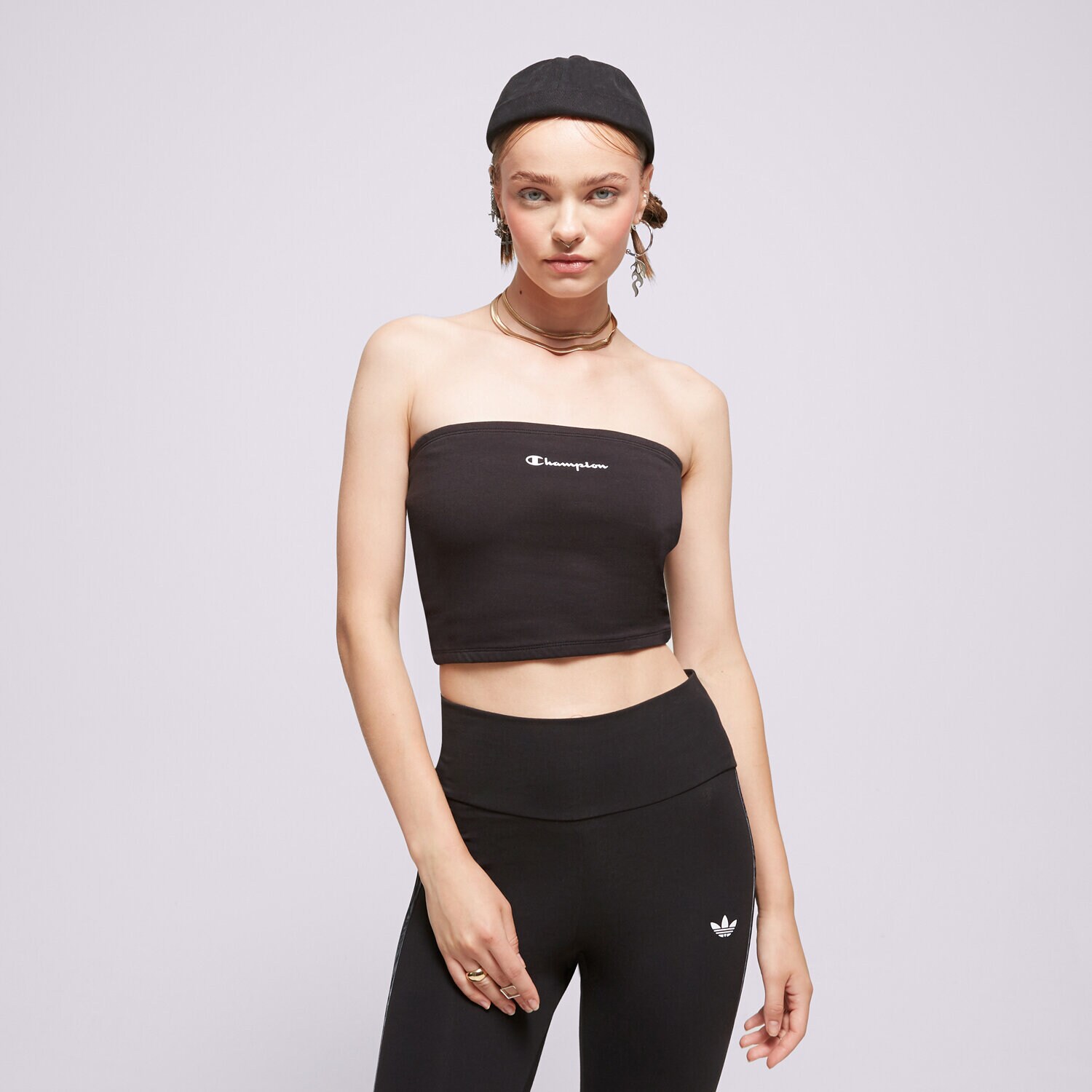 Ženske majice CHAMPION SCRIPT BANDEAU TOP  114857NBKKK001 crna