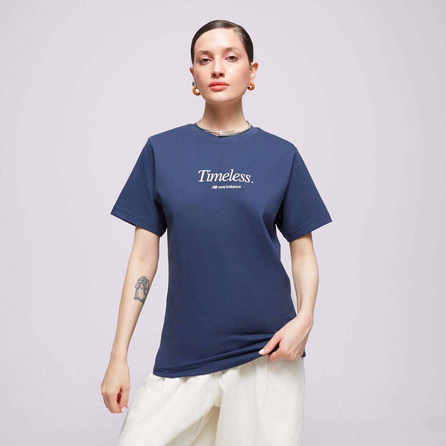 Ženske majice NEW BALANCE T-SHIRT ATHLETICS ICONO-GRAPHIC WT31551NNY tamno plava