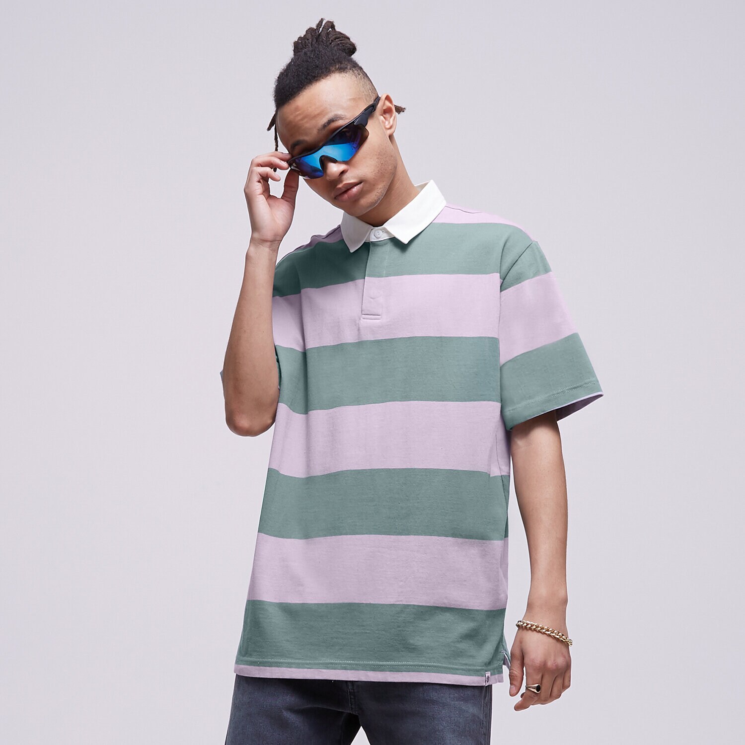 Muške majice ELEMENT T-SHIRT REEDSPORT POLO ELYKT00129PJT0 ljubičasta