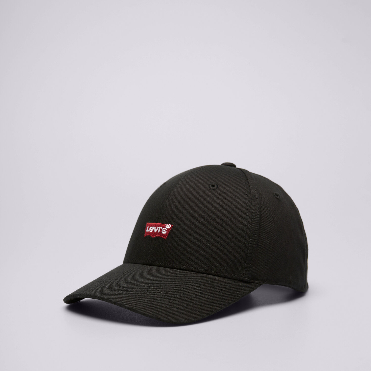Dječje kape sa šiltom LEVI'S KAPA HOUSEMARK FLEXFIT CAP D7723-0002 crna