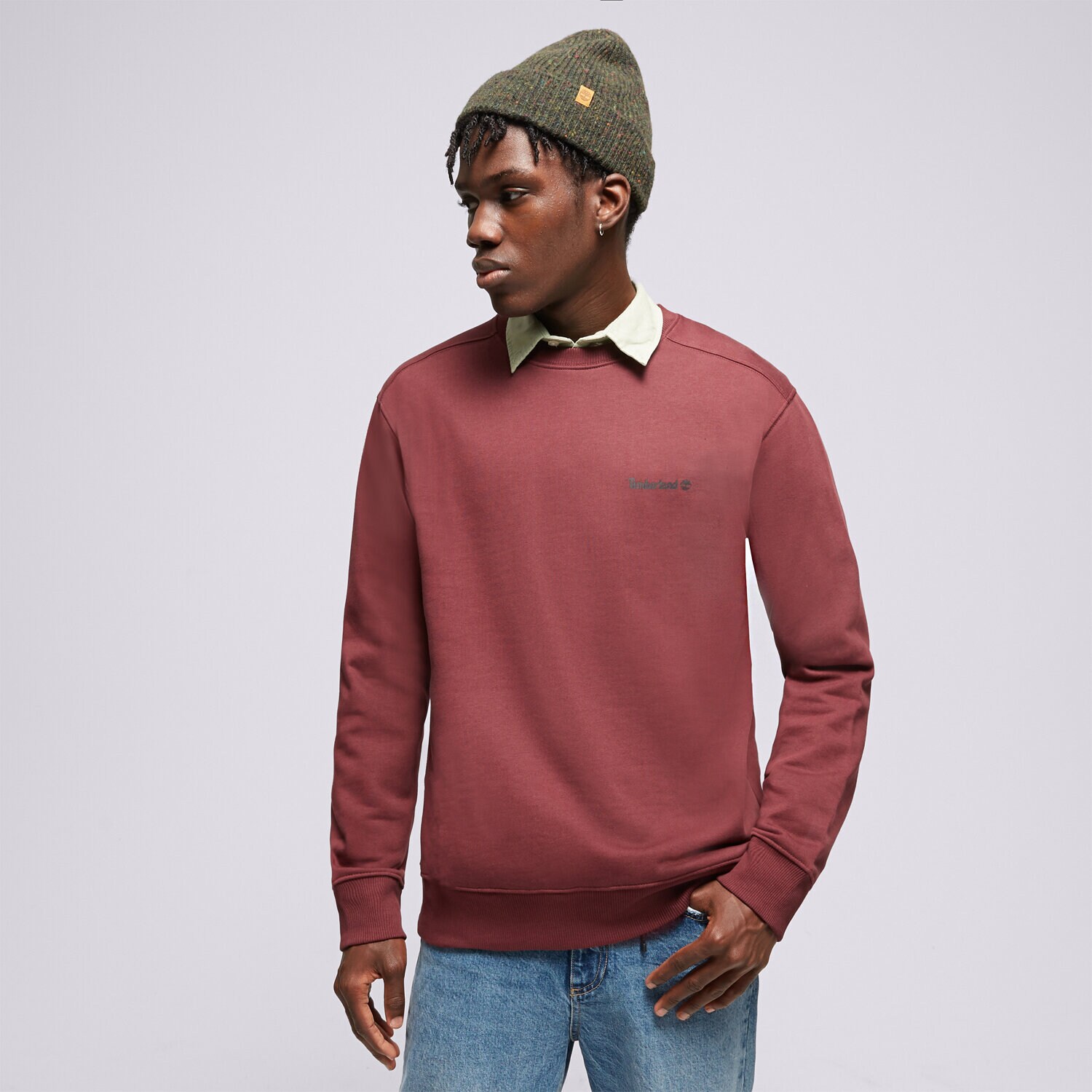 Muške dukserice TIMBERLAND VESTA SMALL LOGO PRINT CREW NECK TB0A5PDVI301 bordo