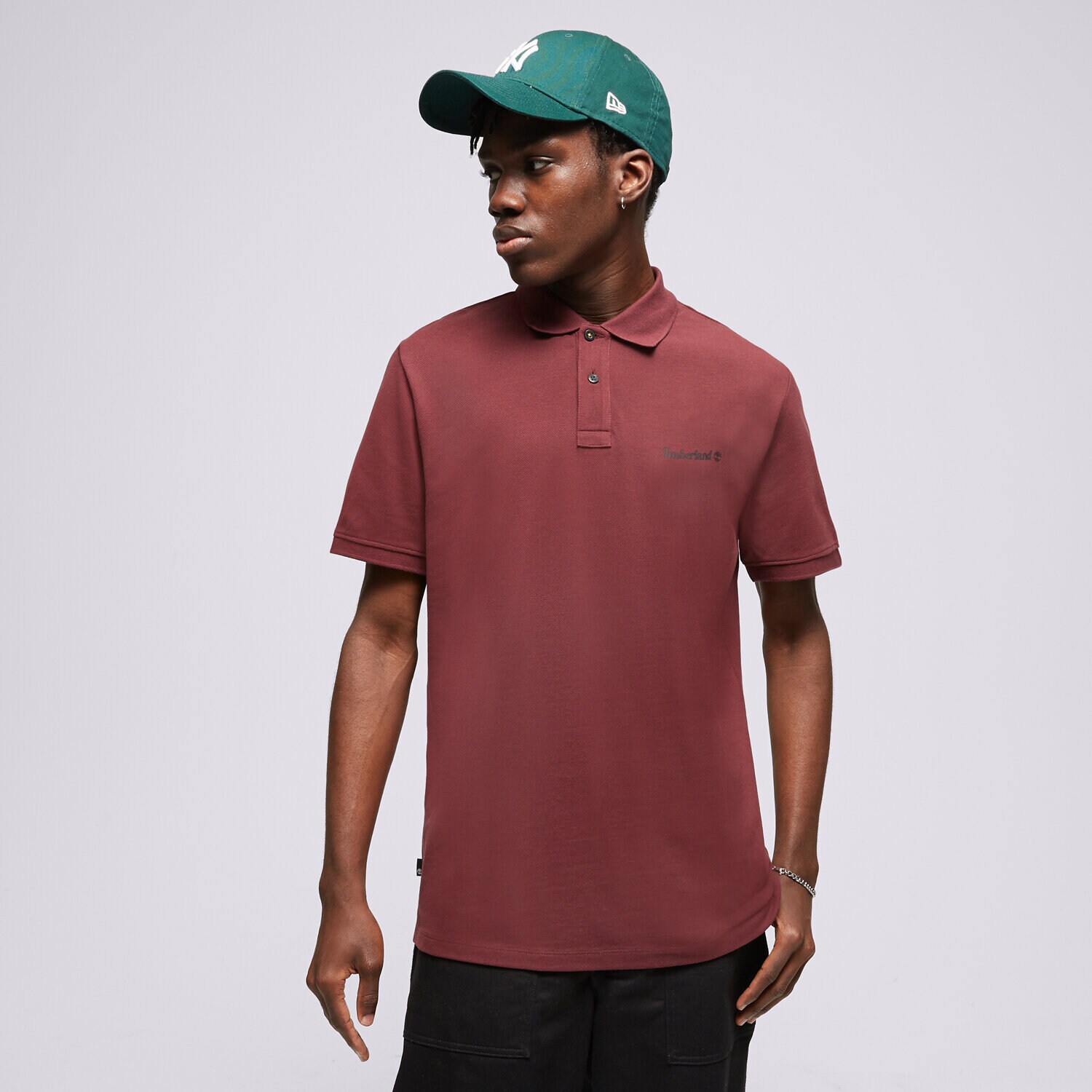Muške majice TIMBERLAND T-SHIRT SMALL LOGO PRINT POLO (REGULAR) TB0A5PGCI301 bordo