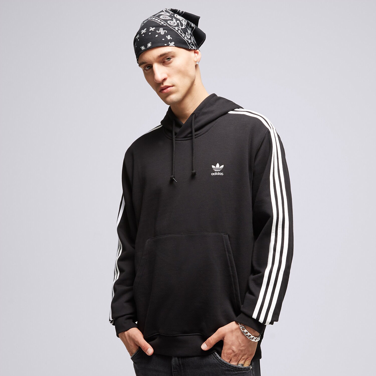 Muške dukserice ADIDAS VESTA S KAPULJAČOM 3-STRIPES HOODY IM2088 crna