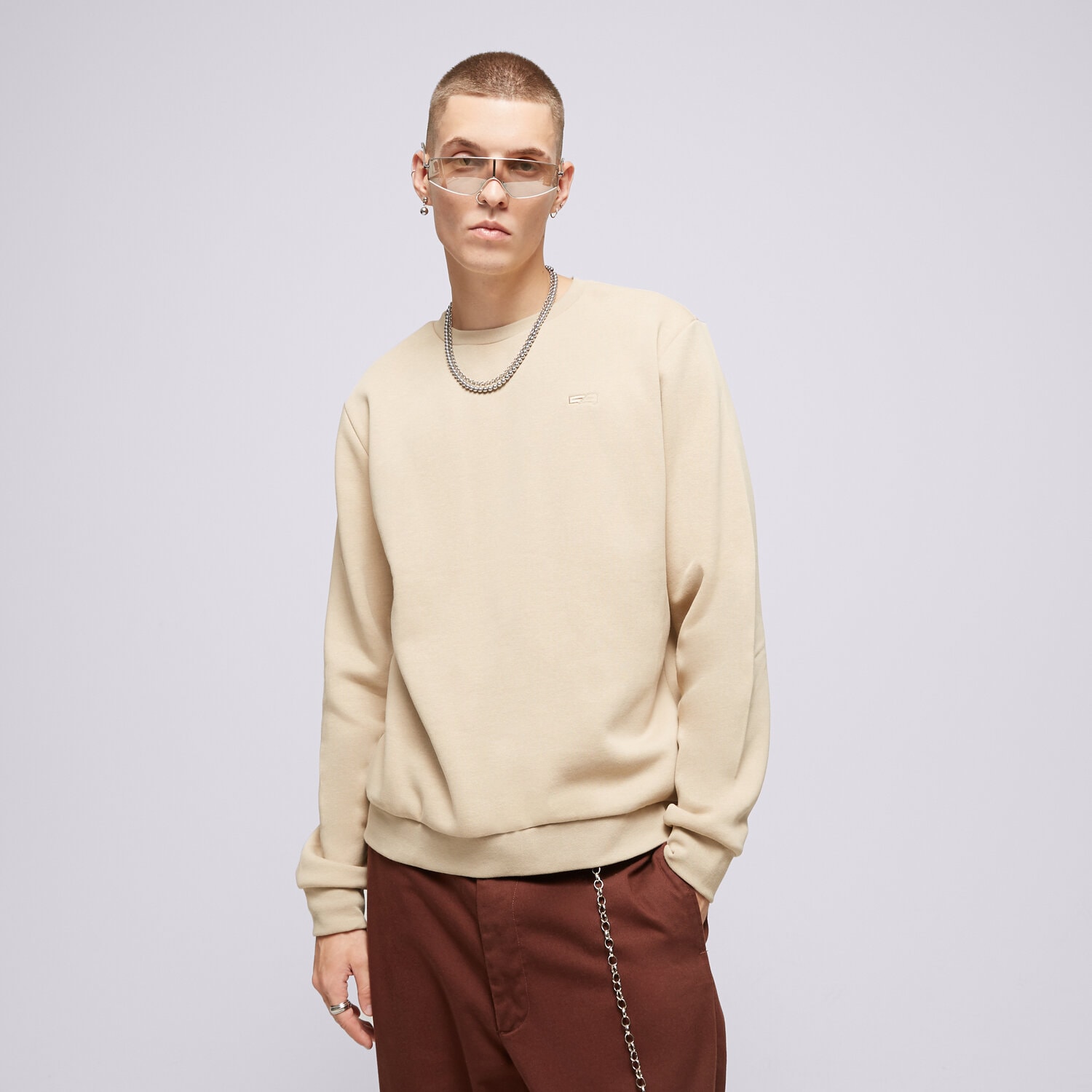 Muške dukserice CONFRONT VESTA ESSENTIAL CREW BEIGE CF323BLM92001 bež