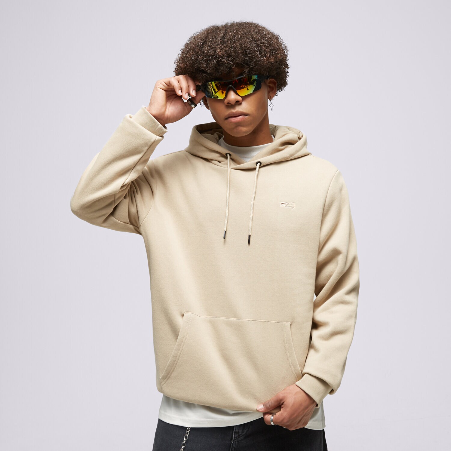 Muške dukserice CONFRONT VESTA S KAPULJAČOM ESSENTIAL HOODIE BEIGE CF323BLM91001 bež