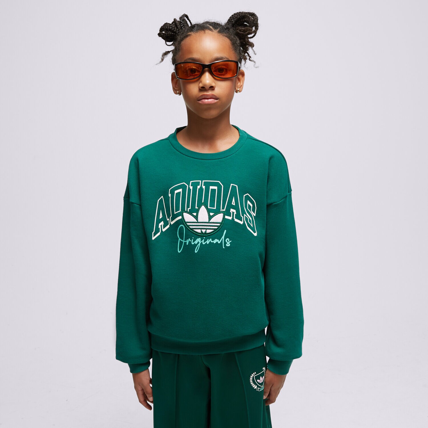 Dječje dukserice ADIDAS VESTA CREW GIRL IL5041 zelena