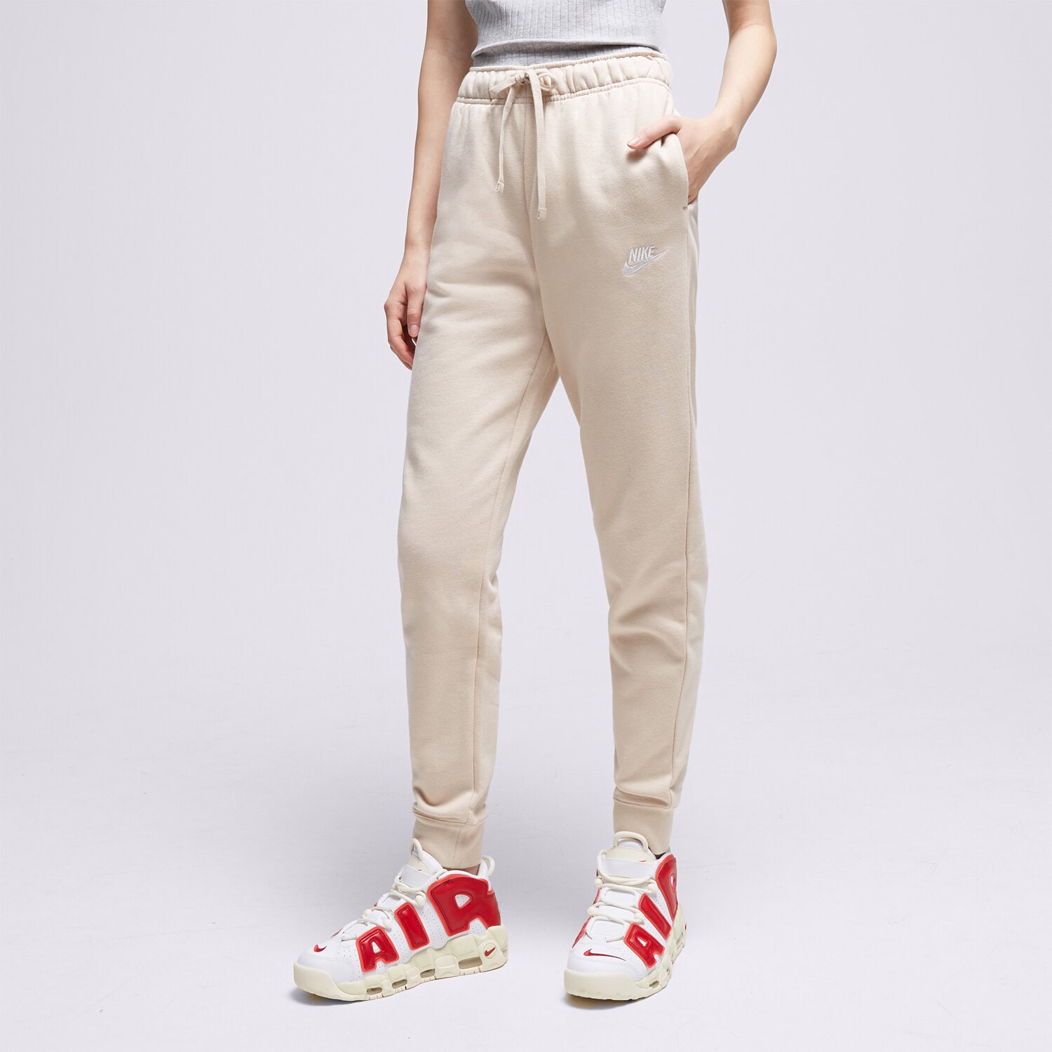 Ženske hlače NIKE HLAČE W NSW CLUB FLC MR DQ5191-126 bež
