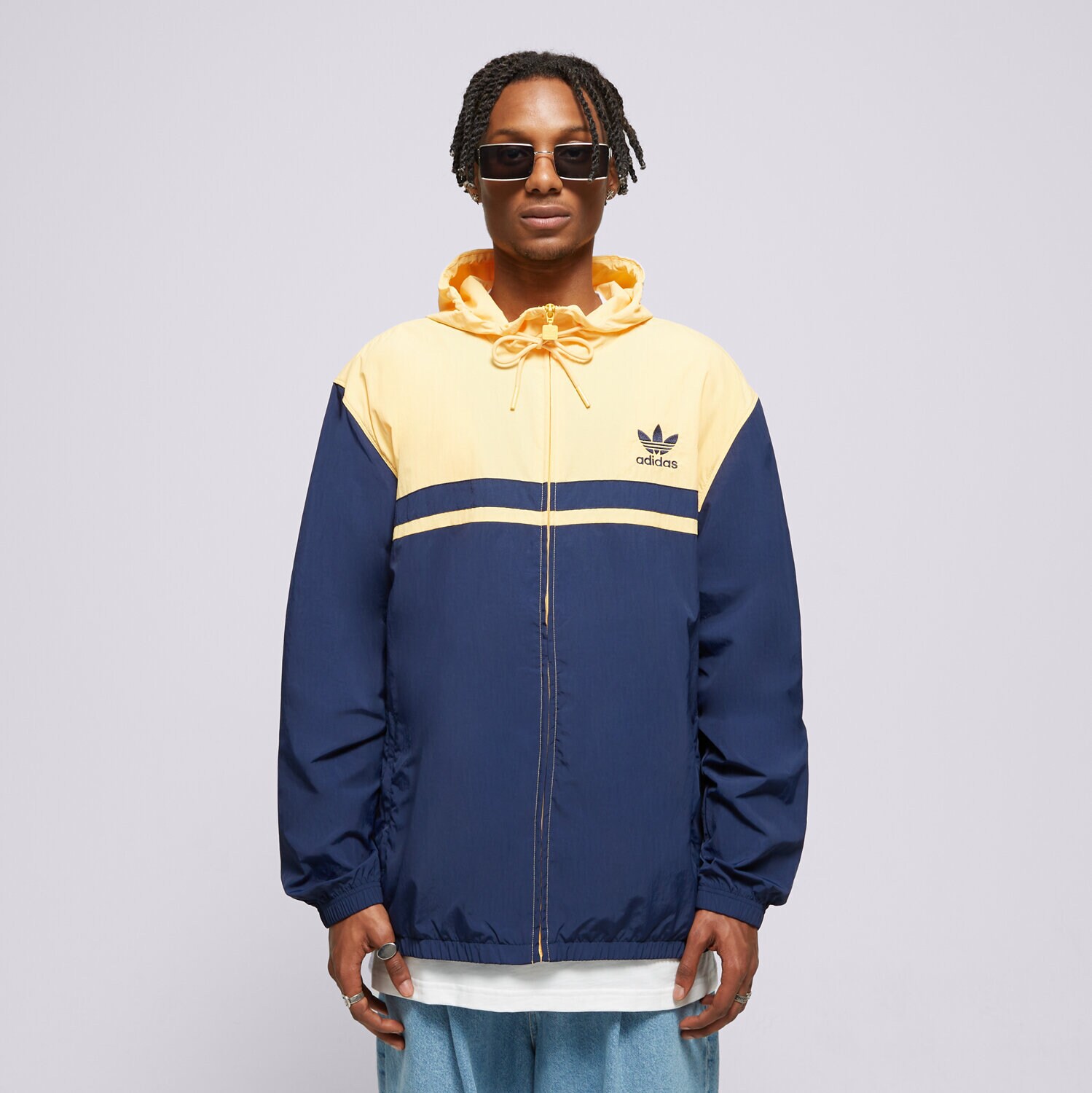 Muške prijelazne jakne ADIDAS JAKNA WINDBREAKER IU0202 tamno plava