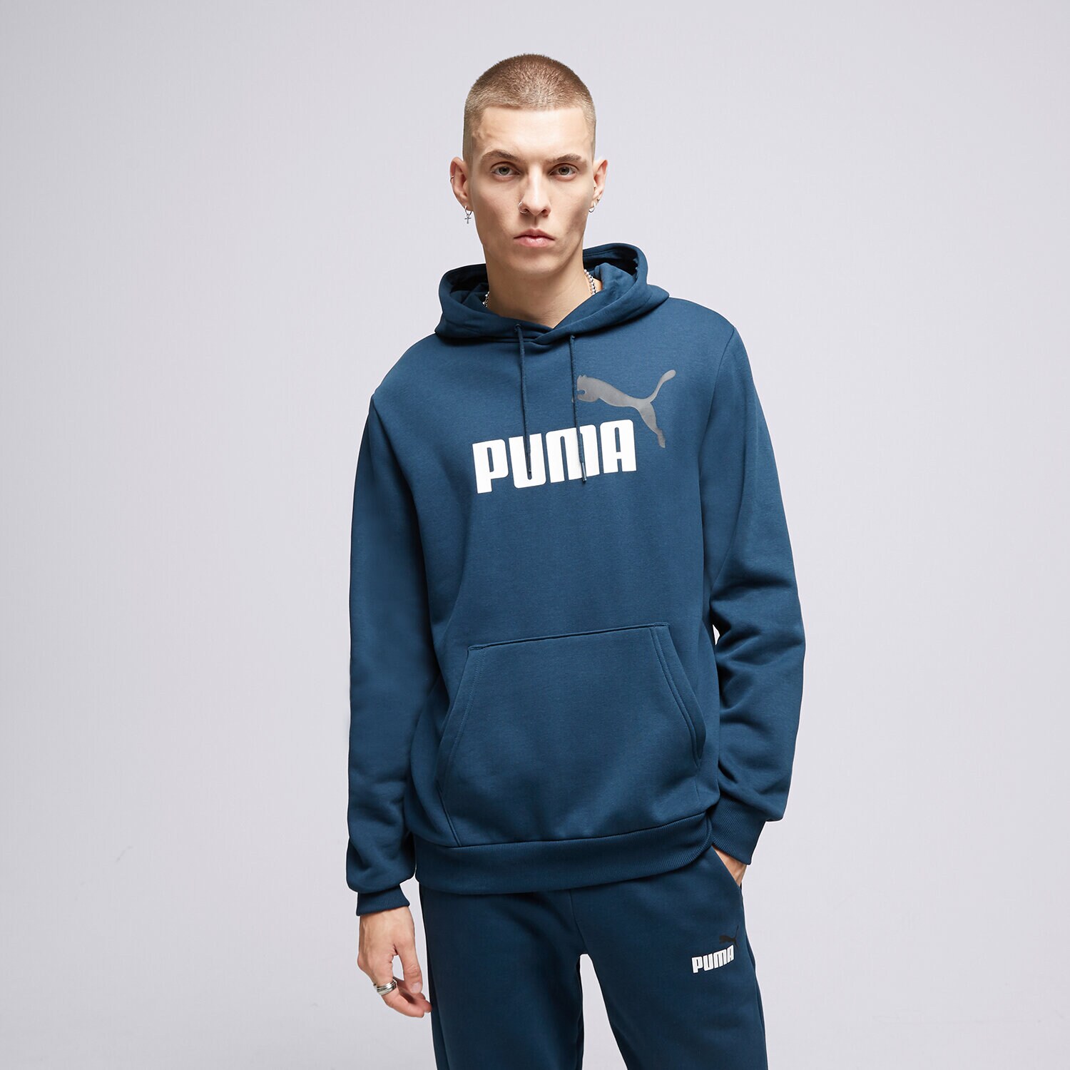 Muške dukserice PUMA VESTA S KAPULJAČOM CORE LL HD MARINA BLUE 58676471 plava