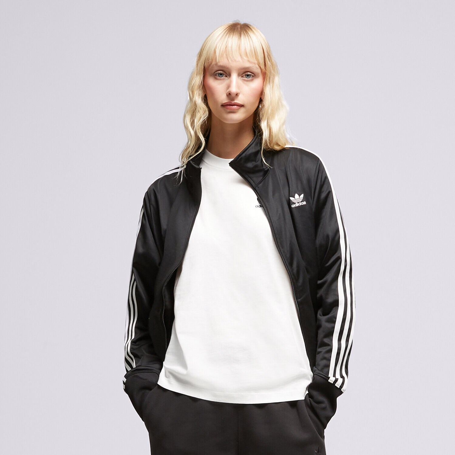 Ženske dukserice ADIDAS VESTA RASKOPČANA FIREBIRD TT SIZE+ IL9046 crna