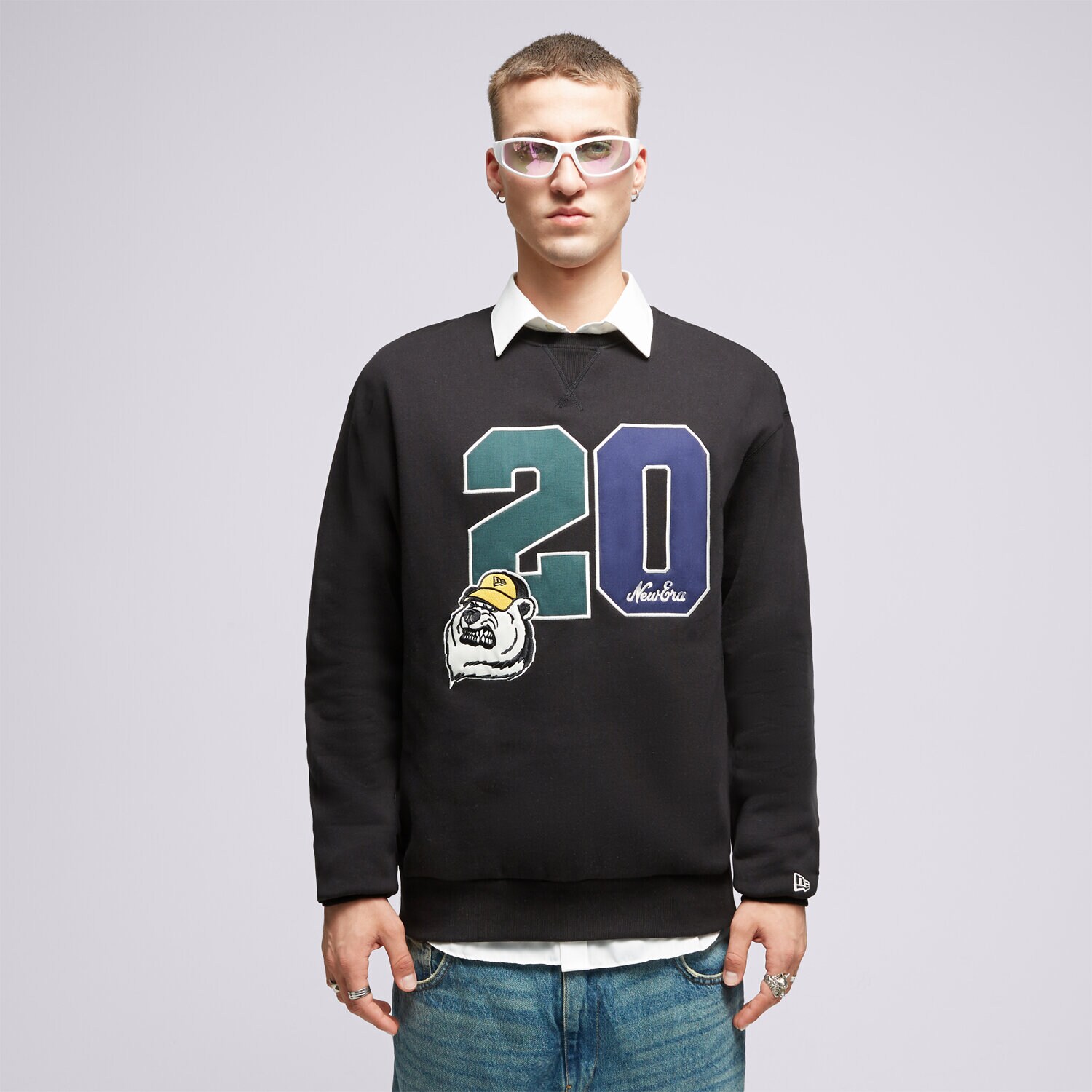Muške dukserice NEW ERA VESTA NE CREW NECK NONE 60416402 crna