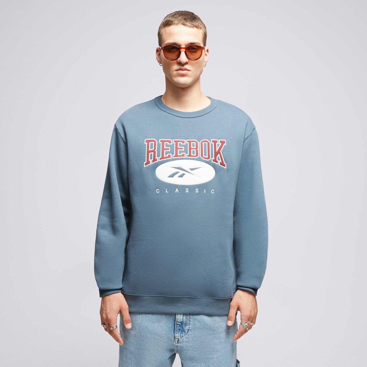 Muške dukserice REEBOK VESTA CL AE CREW 100036882 tamno plava